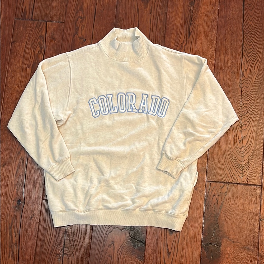 Aerie Cream mock Neck Sweater